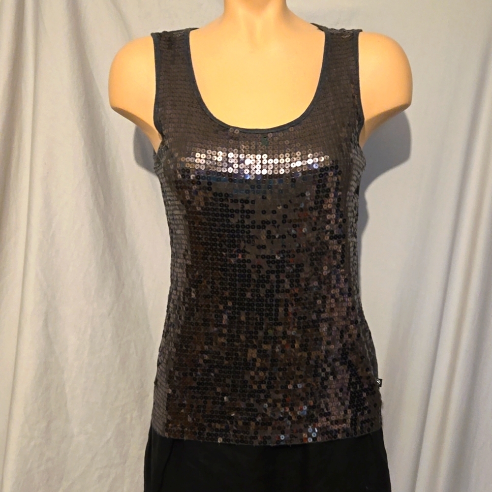 Michael Kors Gray sequined front tank top.